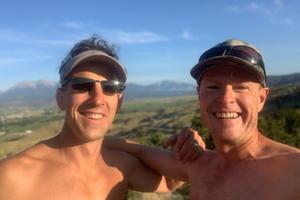 TEDx speaker, Jim Harshaw, Jr. (left), Endurance athlete, Travis Macy (right) (Success Through Failure episode 353: A Masterclass on Risk-Reward with Certified Badass, Father, Husband, and Champion Endurance Athlete Travis Macy)